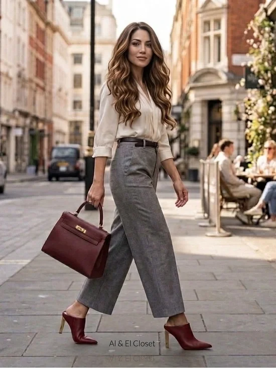 Michael Kors Halle Mule Pump Deep Red Leather Heels | Size 6M | New With Box - Picture 3 of 11